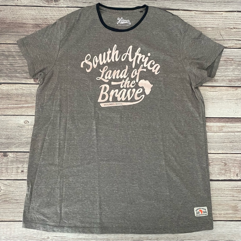 Holmes Bros. South Africa Heather Gray T-shirt size 2XL South Africa Land Free